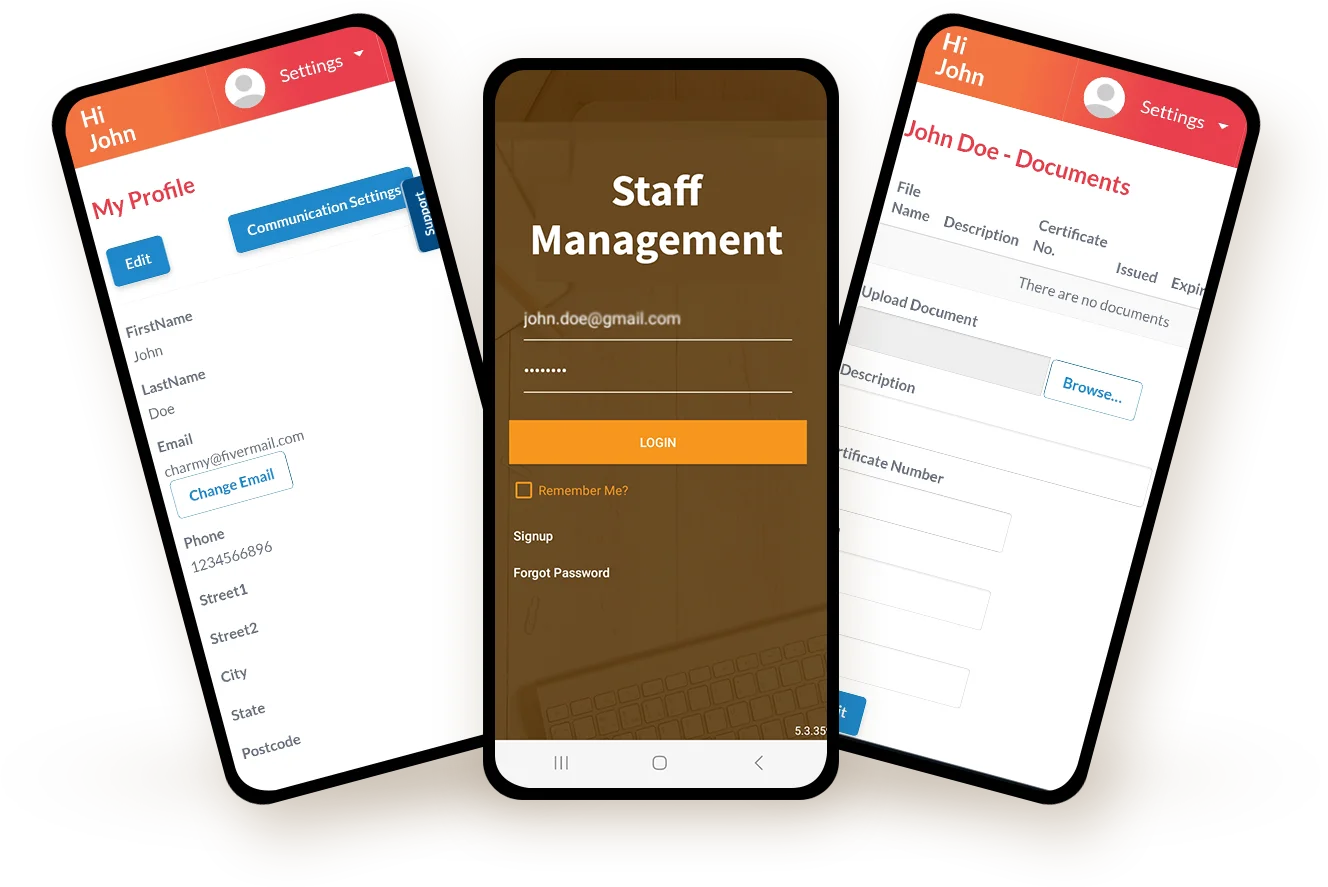 staff management app development