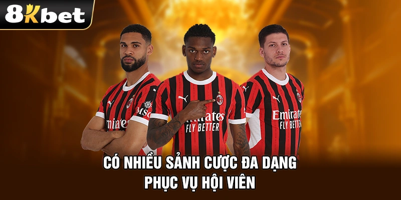 Có nhiều sảnh cược đa dạng phục vụ hội viên